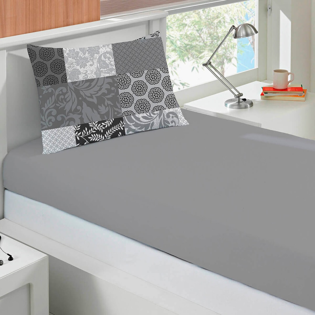 Bouton Jogo De Cama  Basic  Rolinho Solteiro King 2 Pcs Salim Preto