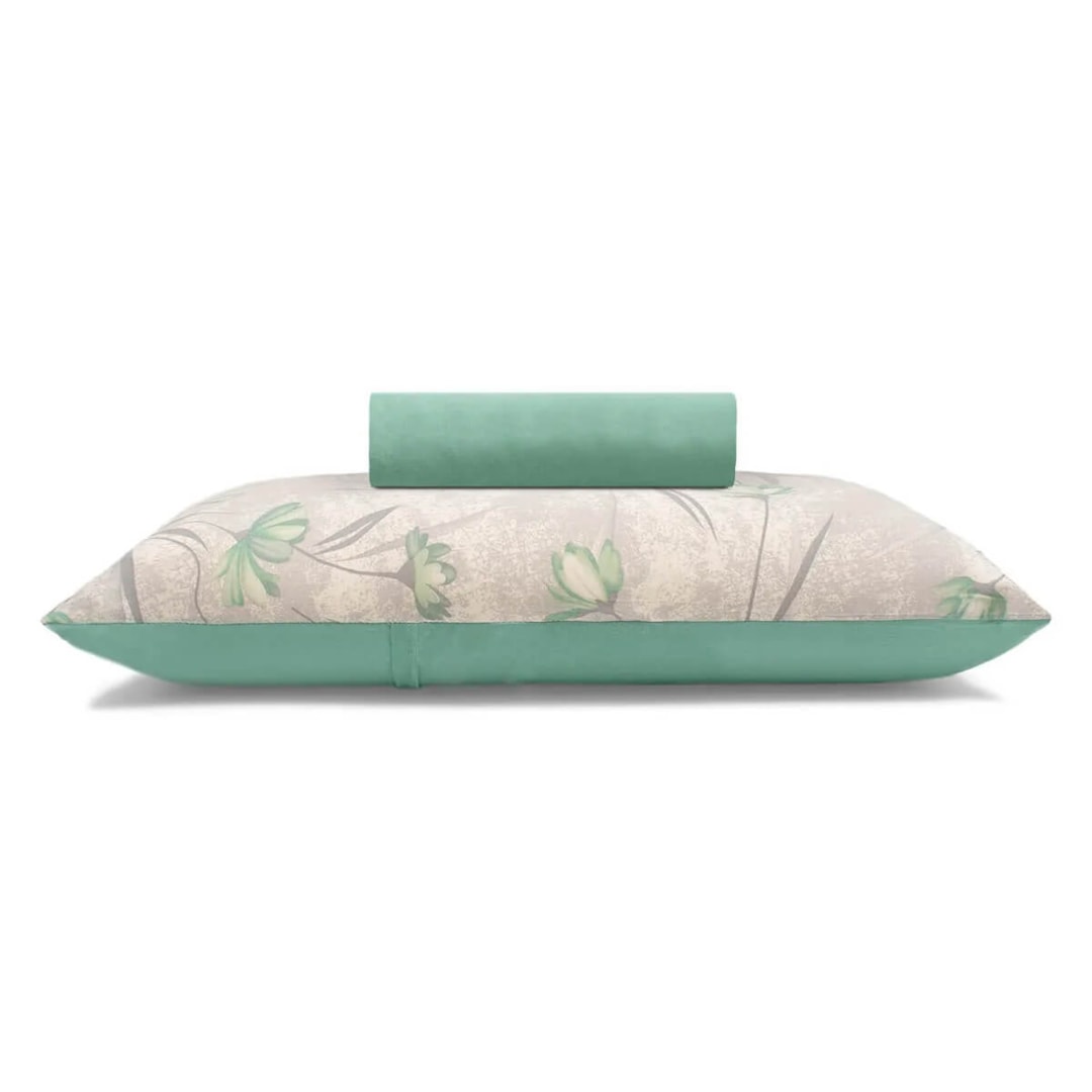 Bouton Jogo De Cama Basic Rolinho Solteiro King 2 Pcs Sandrine Menta Bouton Jogo De Cama Basic Rolinho Solteiro King 2 Pcs Sandrine Menta