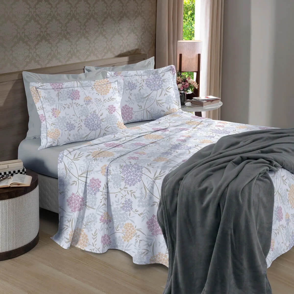 Bouton Jogo Queen 180 Fios 3Pcs Reflete Queen Beatrice Salmao Bouton Jogo Queen 180 Fios 3Pcs Reflete Queen Beatrice Salmao