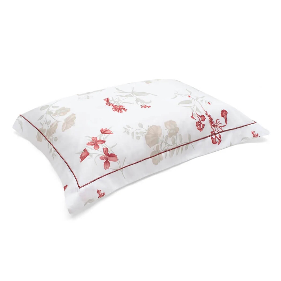 Bouton Jogo Queen 180 Fios 3Pcs Reflete Queen Carmem Vermelho
