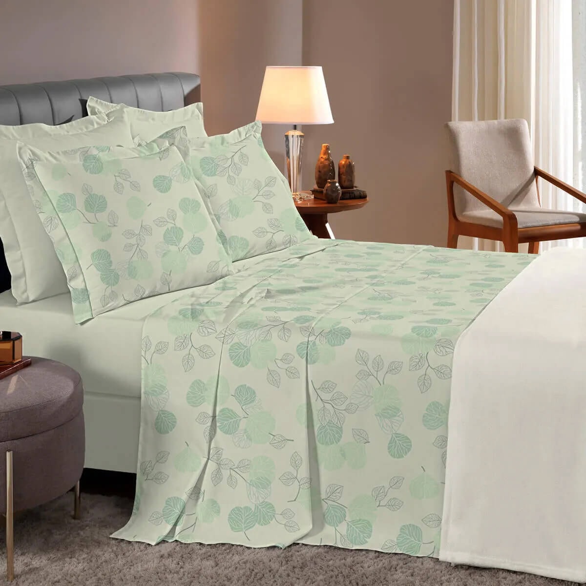 Bouton Jogo Queen 180 Fios 3Pcs Reflete Queen Jussara Menta