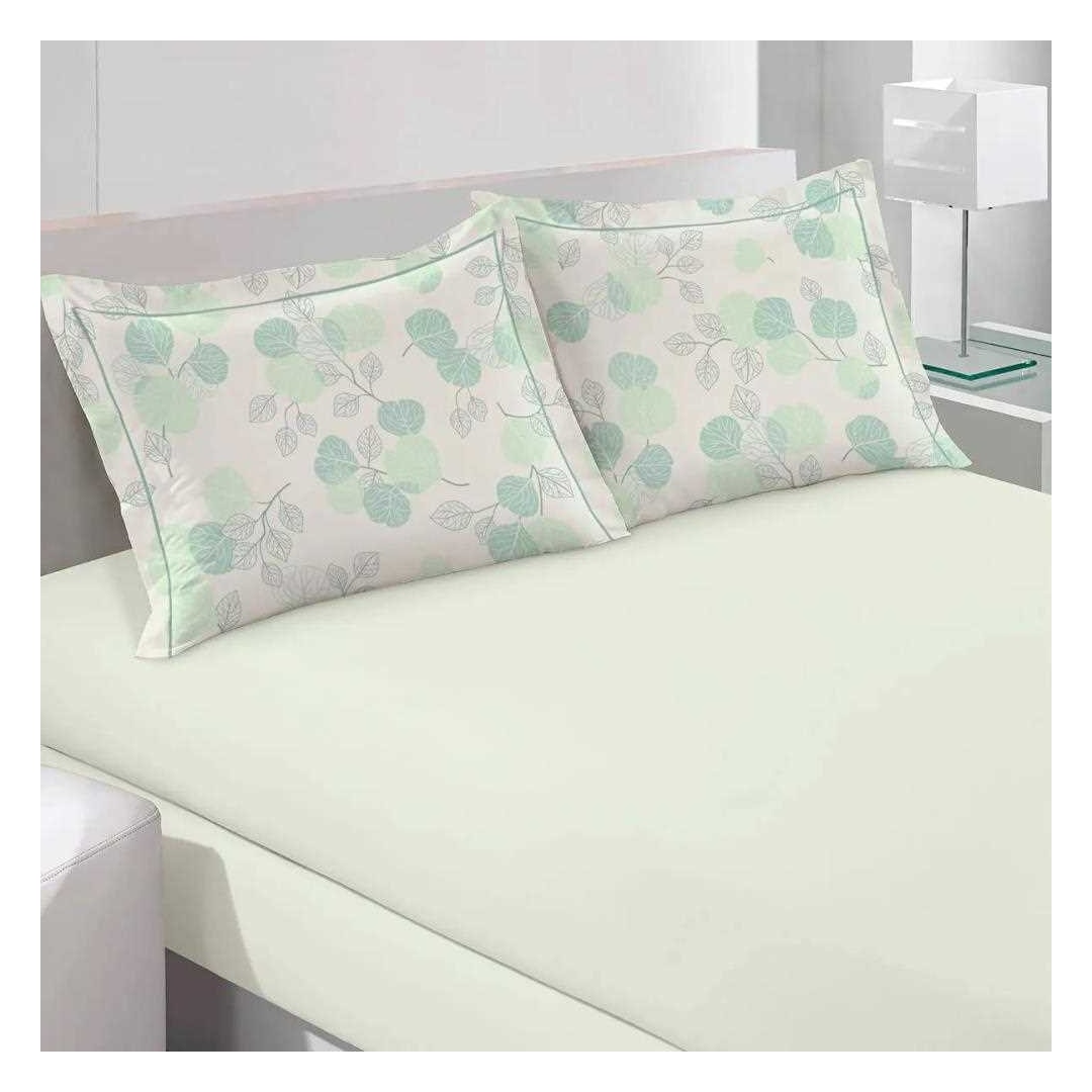 Bouton Jogo Solteiro 180 Fios 2Pcs Reflete Solteiro Jussara Menta