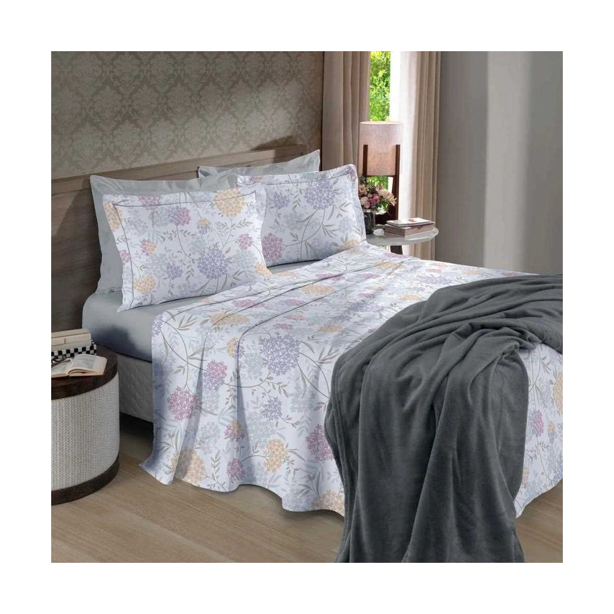 Bouton Jogo Solteiro 180 Fios 3Pcs Reflete Beatrice Salmao Bouton Jogo Solteiro 180 Fios 3Pcs Reflete Beatrice Salmao