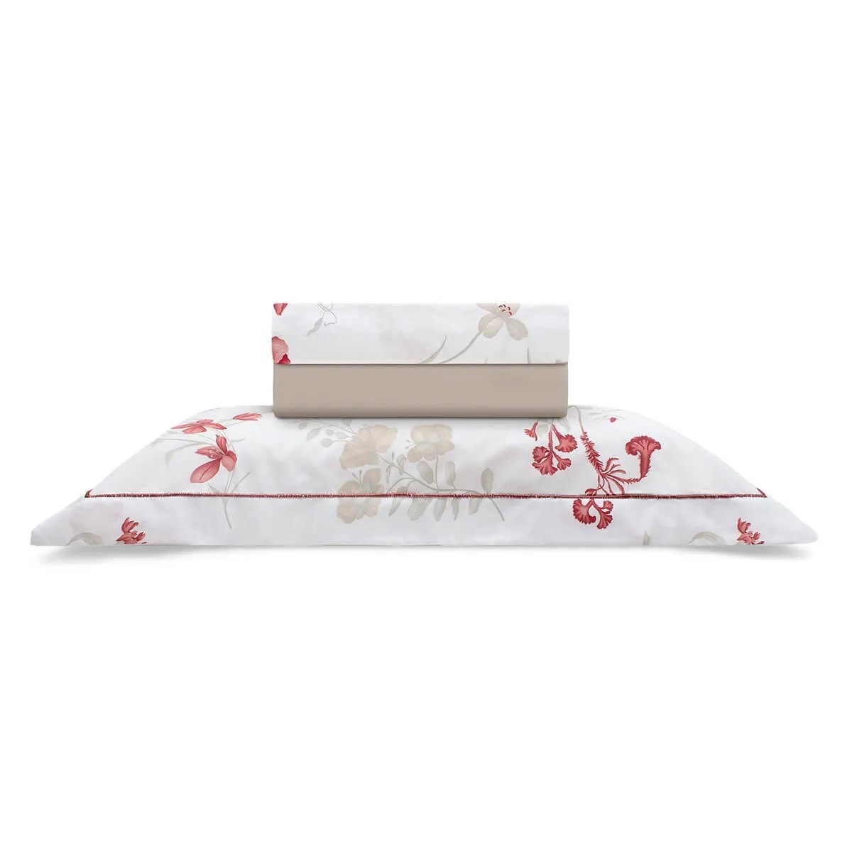 Bouton Jogo Solteiro King 180 Fios 3Pcs Reflete Carmem Vermelho Bouton Jogo Solteiro King 180 Fios 3Pcs Reflete Carmem Vermelho