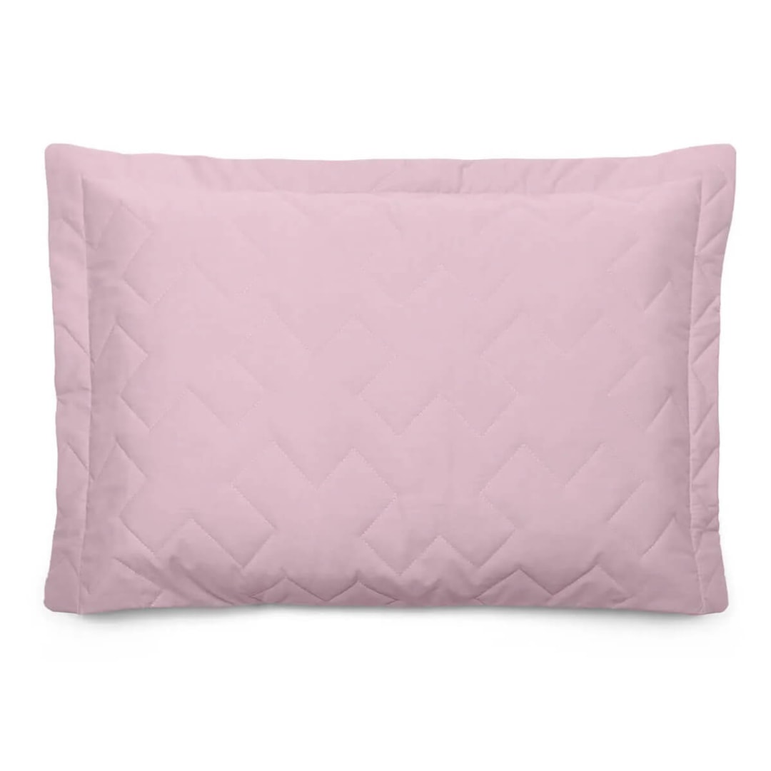 Bouton Porta Travesseiro Matelasse 230 Fios 398 Color Rosa Chic