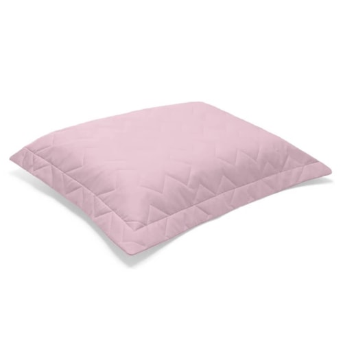 Detalhe - Bouton Porta Travesseiro Matelasse 230 Fios 398 Color Rosa Chic