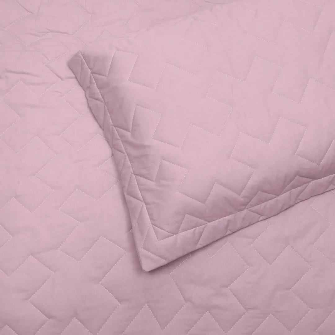 Bouton Porta Travesseiro Matelasse 230 Fios 398 Color Rosa Chic