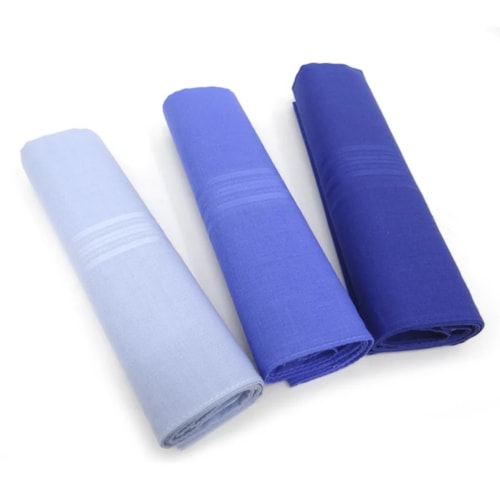 Detalhe - Caixa Com 3 Lenços Presidente Liso Algodão 2720 100% Algodão