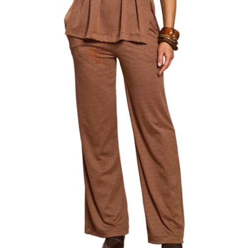 Calça Doce Trama Feminina Social 106275 Cafe