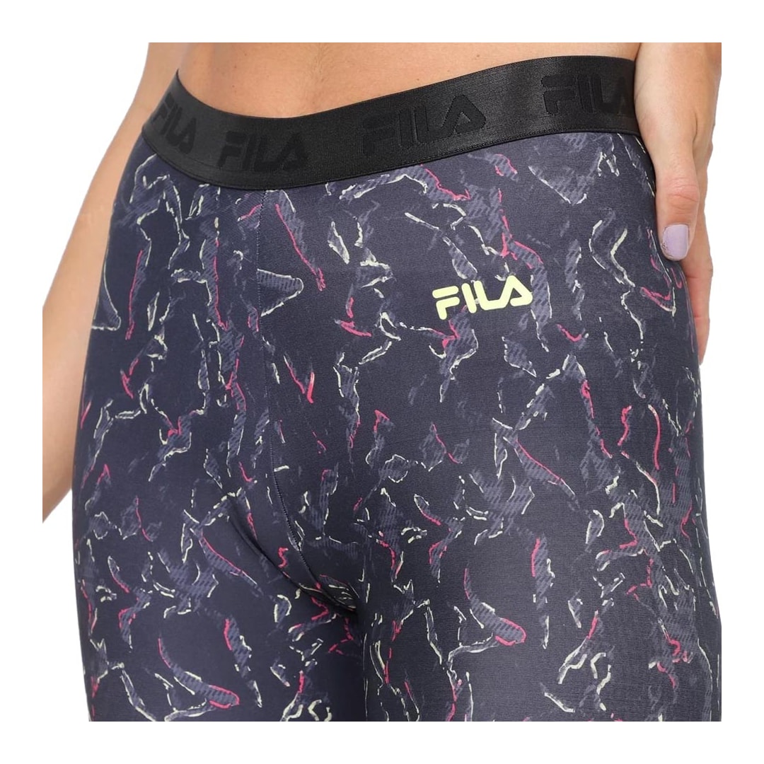 Calça Fila Legging Train Elastic Ii Tr280152 Estampado Preto