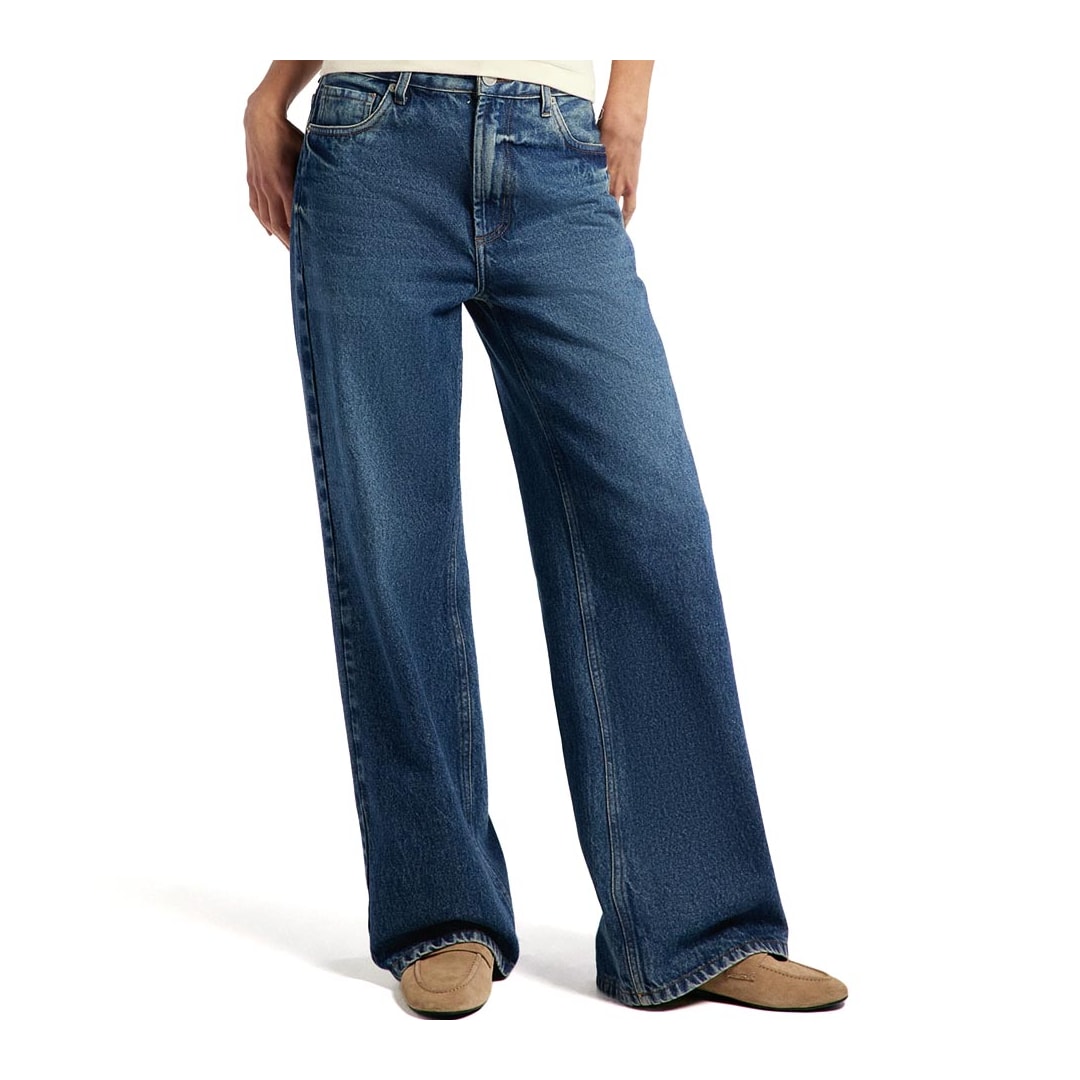 Calça Hering Feminina Jeans Wide Leg H9UU Calça Hering Feminina Jeans Wide Leg H9UU