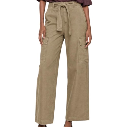Calça Hering Feminina Social Reta Cargo Em Liocel K6tj Caqui