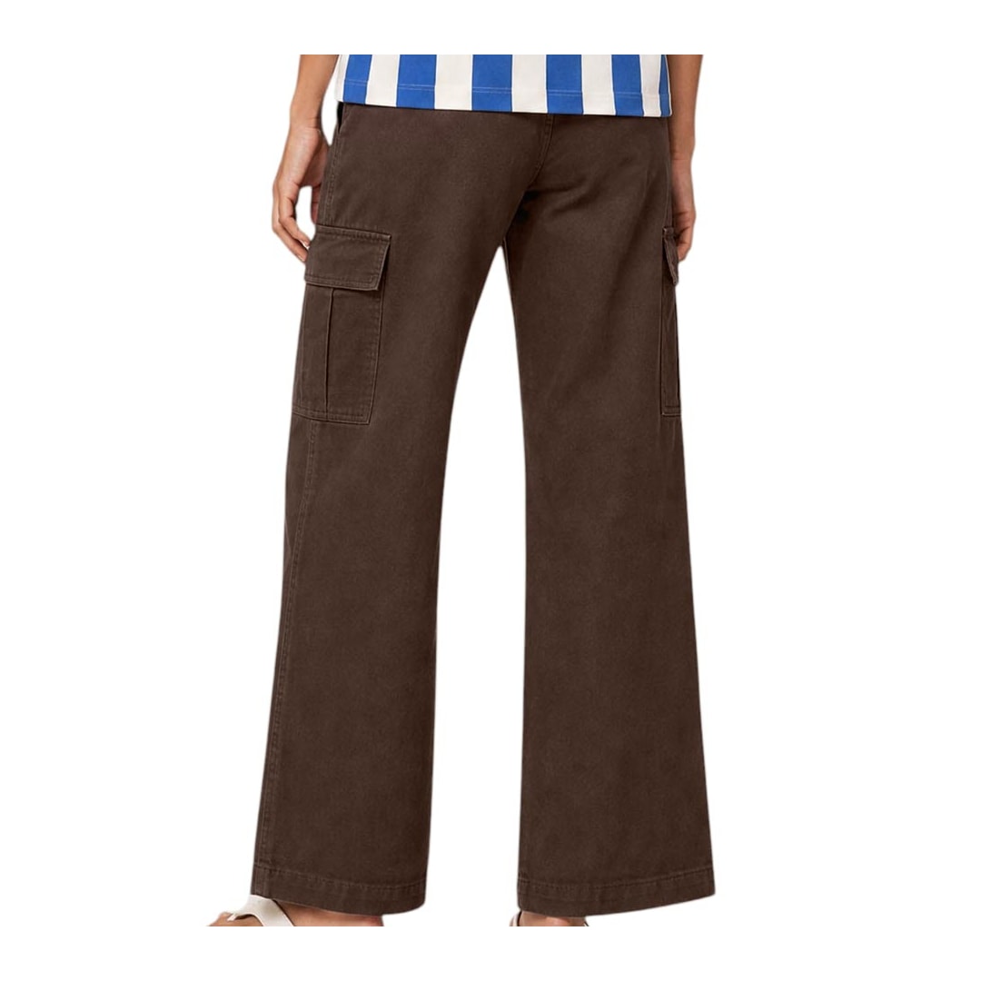 Calça Hering Feminina Social Reta Cargo Em Liocel K6TJ Marrom
