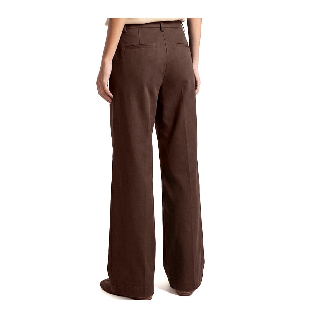 Calça Hering Feminina Social Reta Em Linho K6K9 Marrom Calça Hering Feminina Social Reta Em Linho K6K9 Marrom