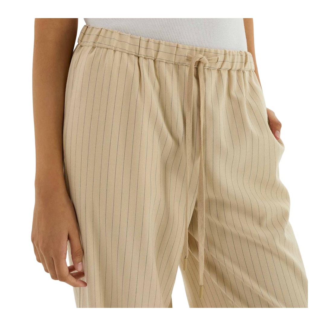 Calça Hering Feminina Social Slouchy Listrada K6vh Areia