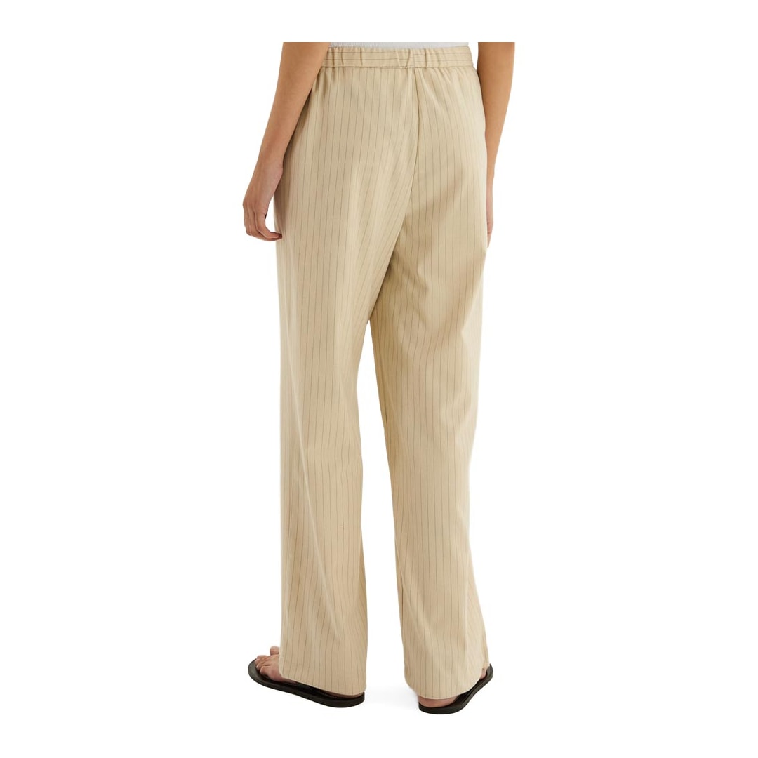 Calça Hering Feminina Social Slouchy Listrada K6vh Areia