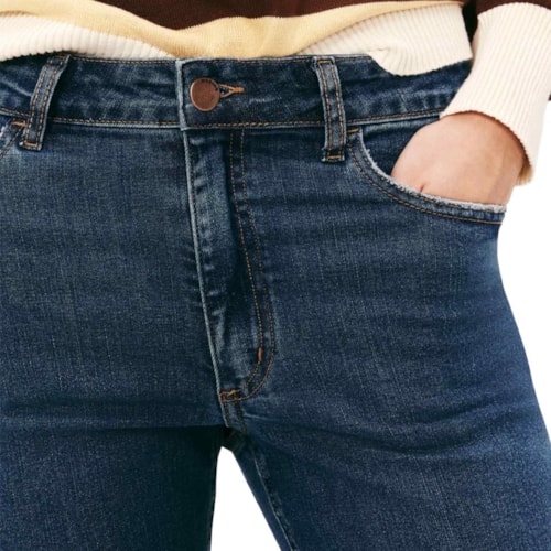 Detalhe - Calça Hering Jeans Feminina Flare Petit H9FM