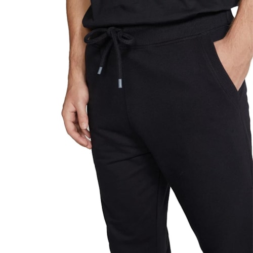 Detalhe - Calça Hering Masculina Moletom 05M3 Preto
