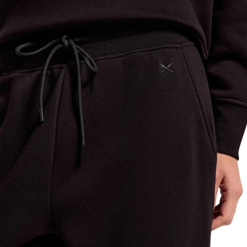 Detalhe - Calça Hering Moletom Feminina K60f Preta