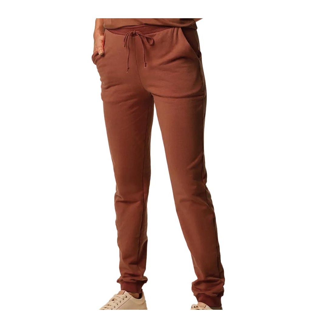 Calça Malwee Feminina Moletom 50965 Marrom Escuro