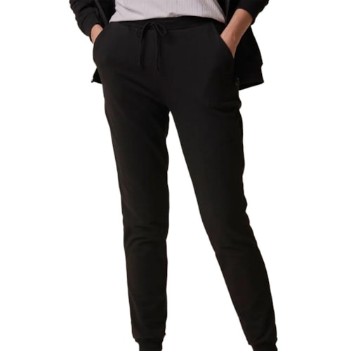 Calça Malwee Feminina Moletom 93003 Preto