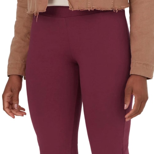 Detalhe - Calça Malwee Moletom Feminina 26303 Marsala