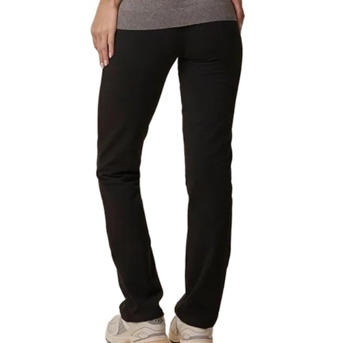 Detalhe - Calça Malwee Moletom Feminina 26303 Preto