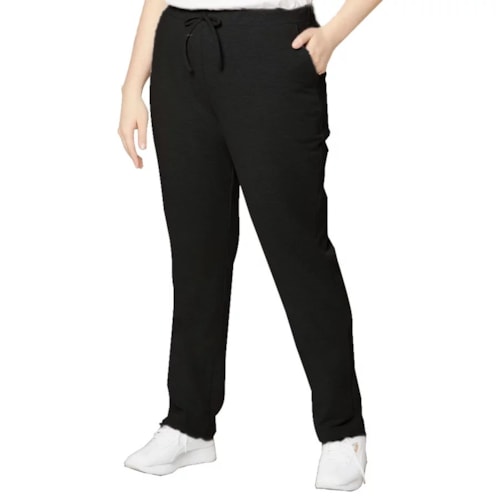 Calça Malwee Moletom Feminina 98612 Preto