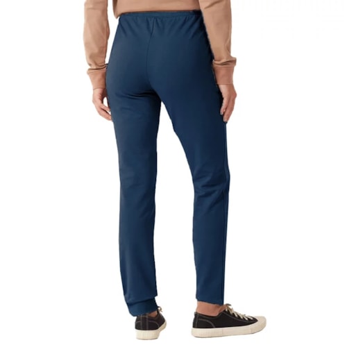 Detalhe - Calça Malwee Moletom Tradicional 50965 Marinho