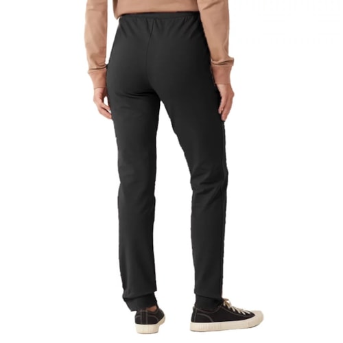 Detalhe - Calça Malwee Moletom Tradicional 50965 Preto
