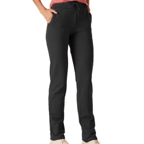 Calça Malwee Reta Moletom Feminina 50964 Preto