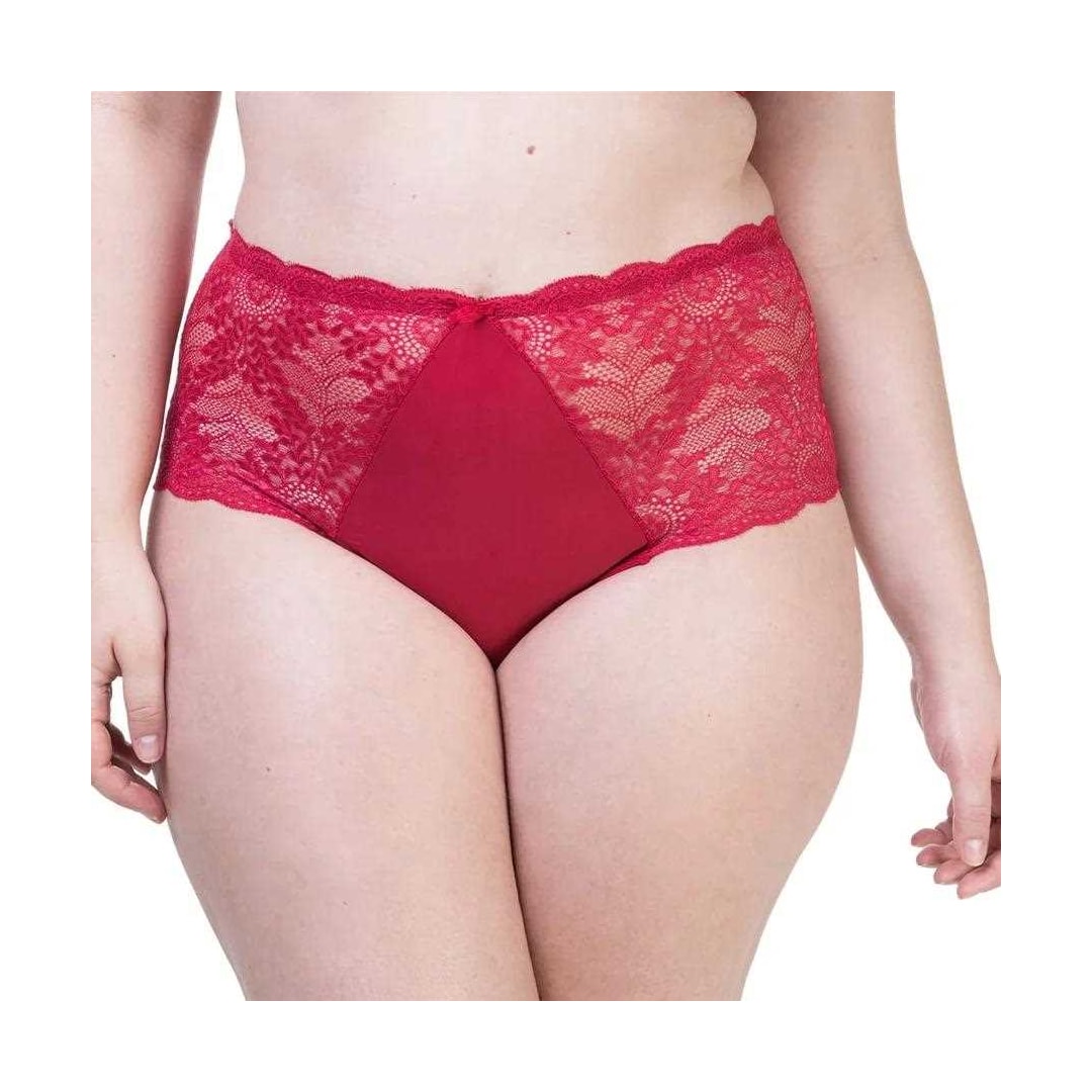 Calça Marcyn Alta Lateral Renda 534.382 Cereja Calça Marcyn Alta Lateral Renda 534.382 Cereja