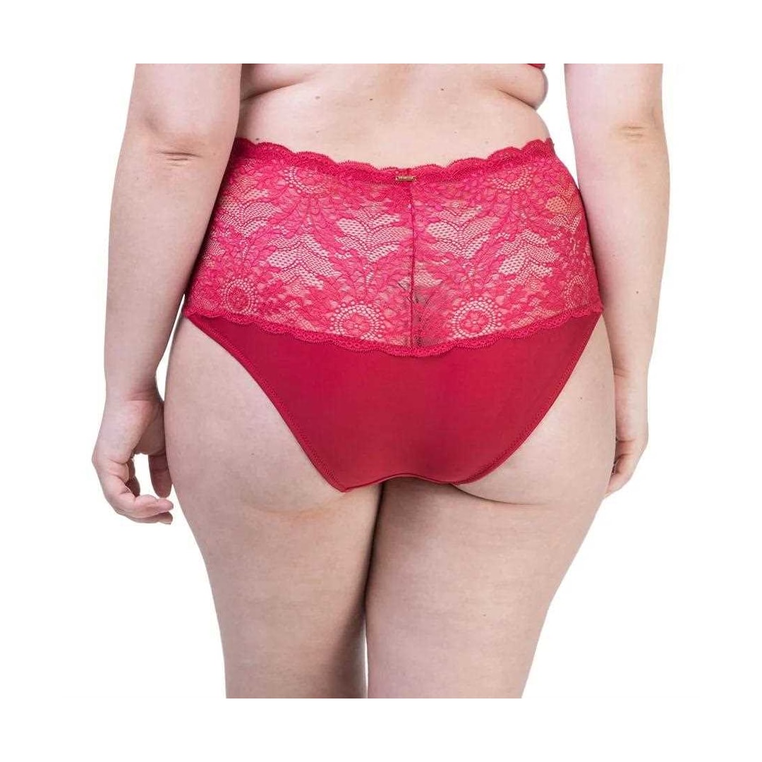 Calça Marcyn Alta Lateral Renda 534.382 Cereja