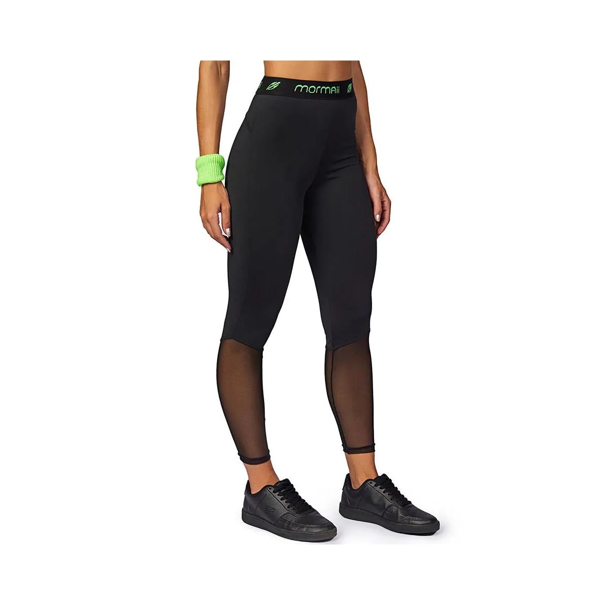 Calça Mormaii Legging Termocolante 80011 Preto/Verde Neon
