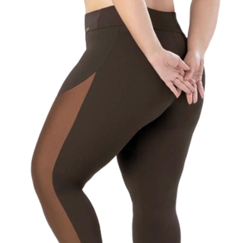 Detalhe - Calça Selene Fitness 24932 Cafe