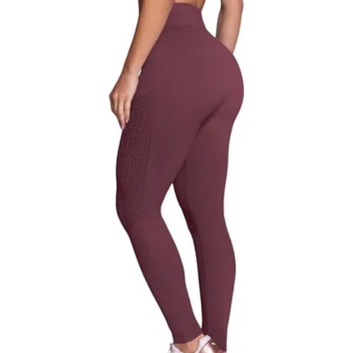 Detalhe - Calça Selene Legging Sem Costura 20961 Bordo