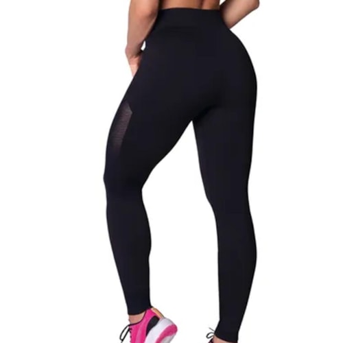 Detalhe - Calça Selene Legging Sem Costura 20961 Preto