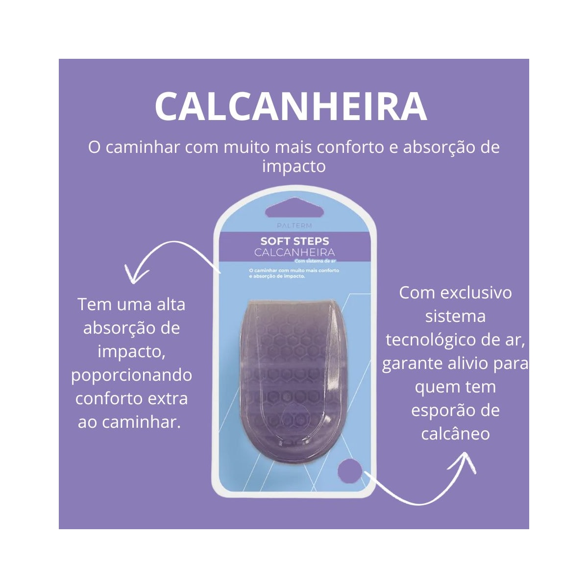 Calcanheira Palterm Soft Steps De Gel 402 Incolor