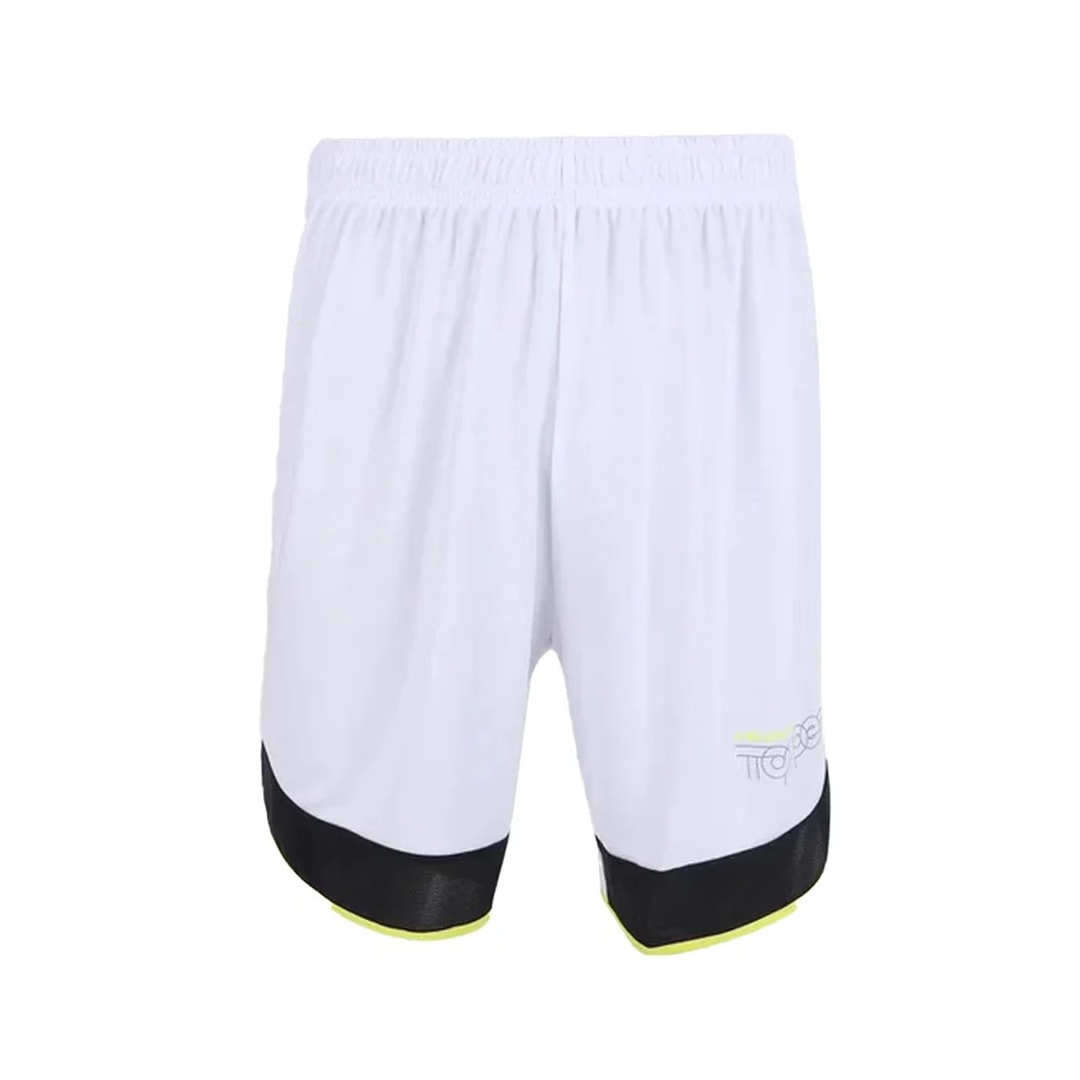 Calção Topper Masculino Futebol Velocity Ii Branco/Preto/Verde Calção Topper Masculino Futebol Velocity Ii Branco/Preto/Verde