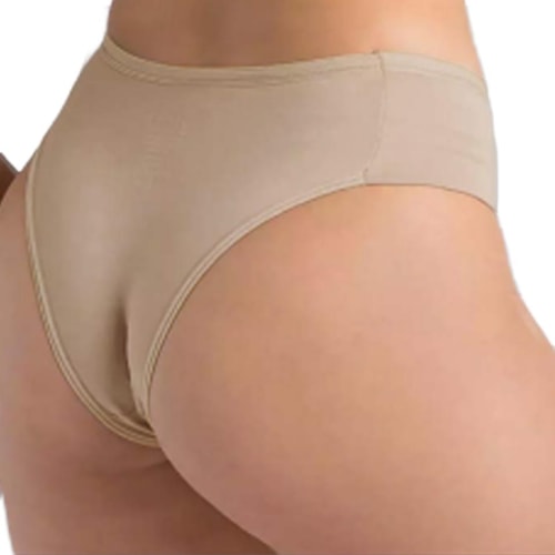 Detalhe - Calcinha Corpo Nu Microfibra Lateral Dupla 610 Chocolate