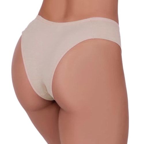 Detalhe - Calcinha Corpo Nu Microfibra Lateral Dupla 610 Sepia
