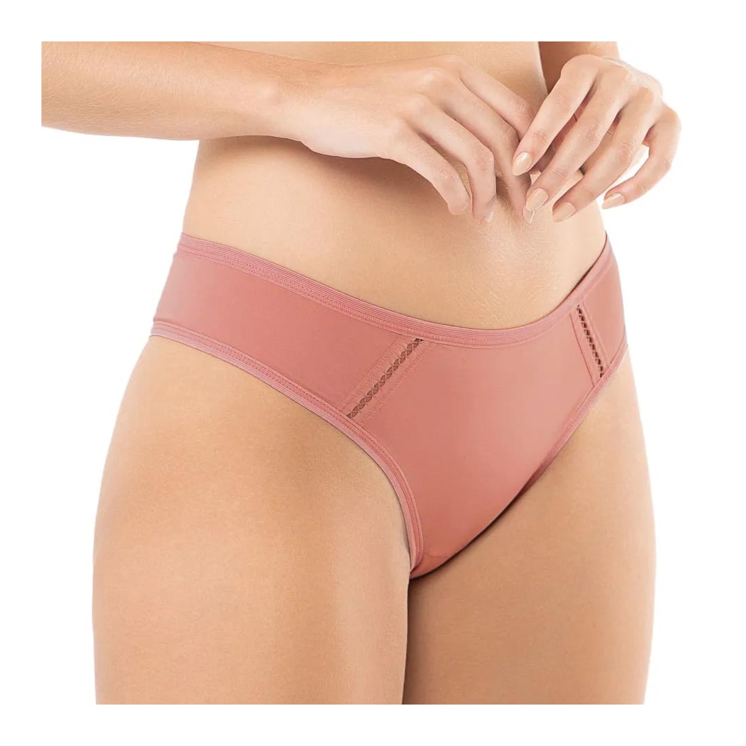 Calcinha Delrio Em Microfibra V51614 - Del.056 Rosa Cha