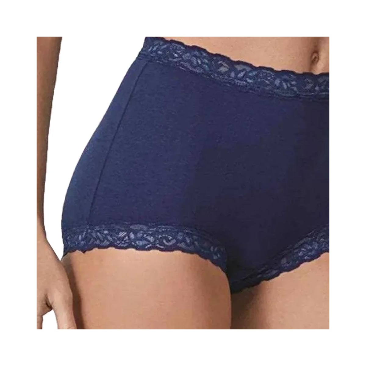 Calcinha Demillus Clássica Secret Cotton 057001 - Marinho Calcinha Demillus Clássica Secret Cotton 057001 - Marinho