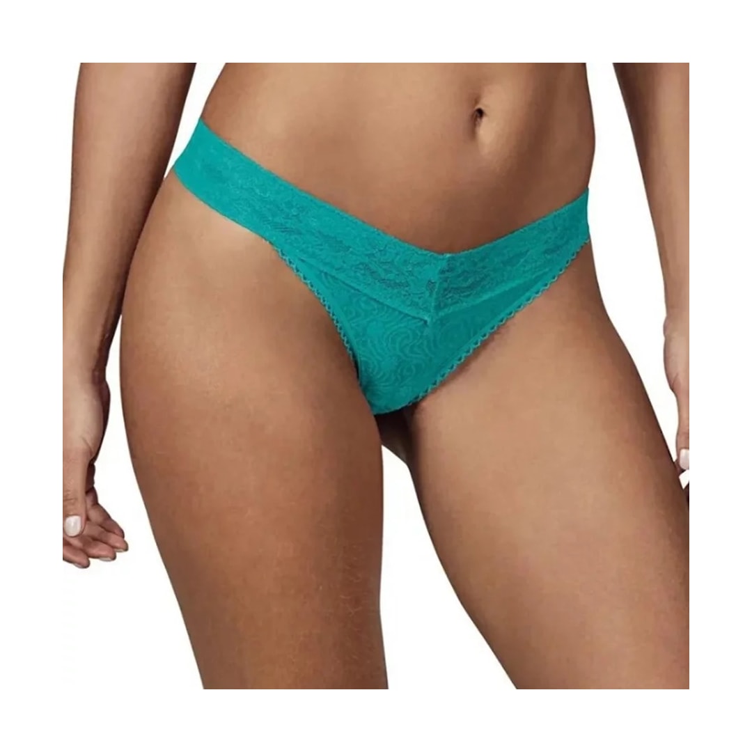 Calcinha Demillus Fio Dental Buquê 051190 01 - Azul Capri Calcinha Demillus Fio Dental Buquê 051190 01 - Azul Capri