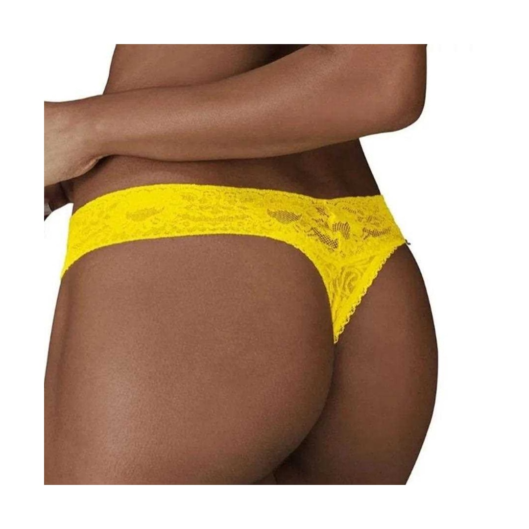 Calcinha Demillus Fio Dental Buquê 051190 70 - Amarelo Ouro Calcinha Demillus Fio Dental Buquê 051190 70 - Amarelo Ouro