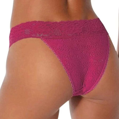 Detalhe - Calcinha Demillus Fio Dental Buquê 051190 97 - Framboesa