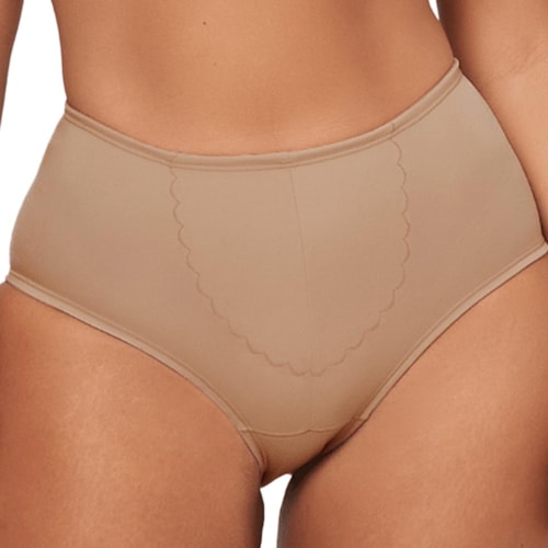 Detalhe - Calcinha Liebe Alta Em Microfibra 701307 Chocolate