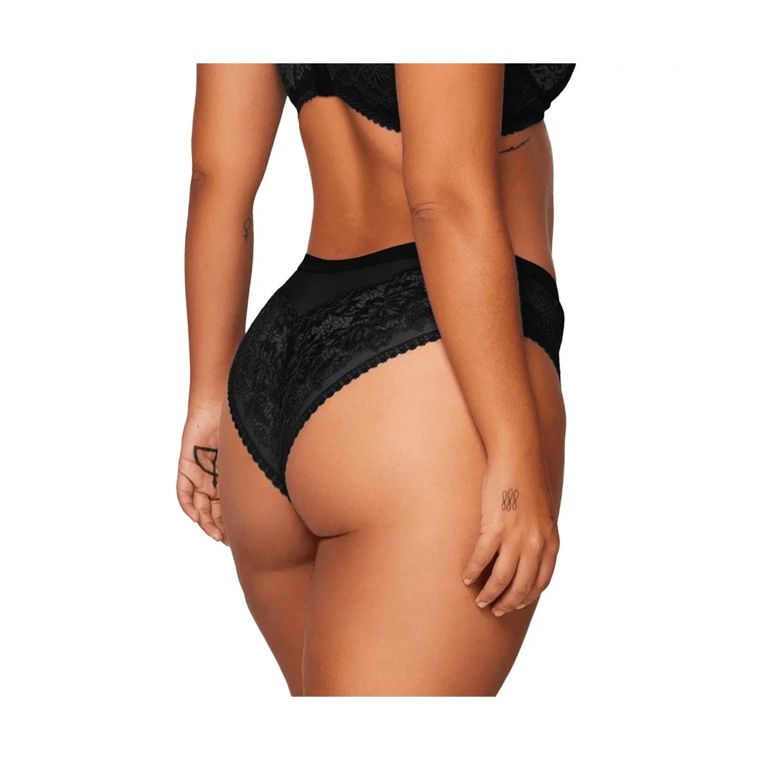 Calcinha Liebe Em Renda Com Tule 701135 Preto