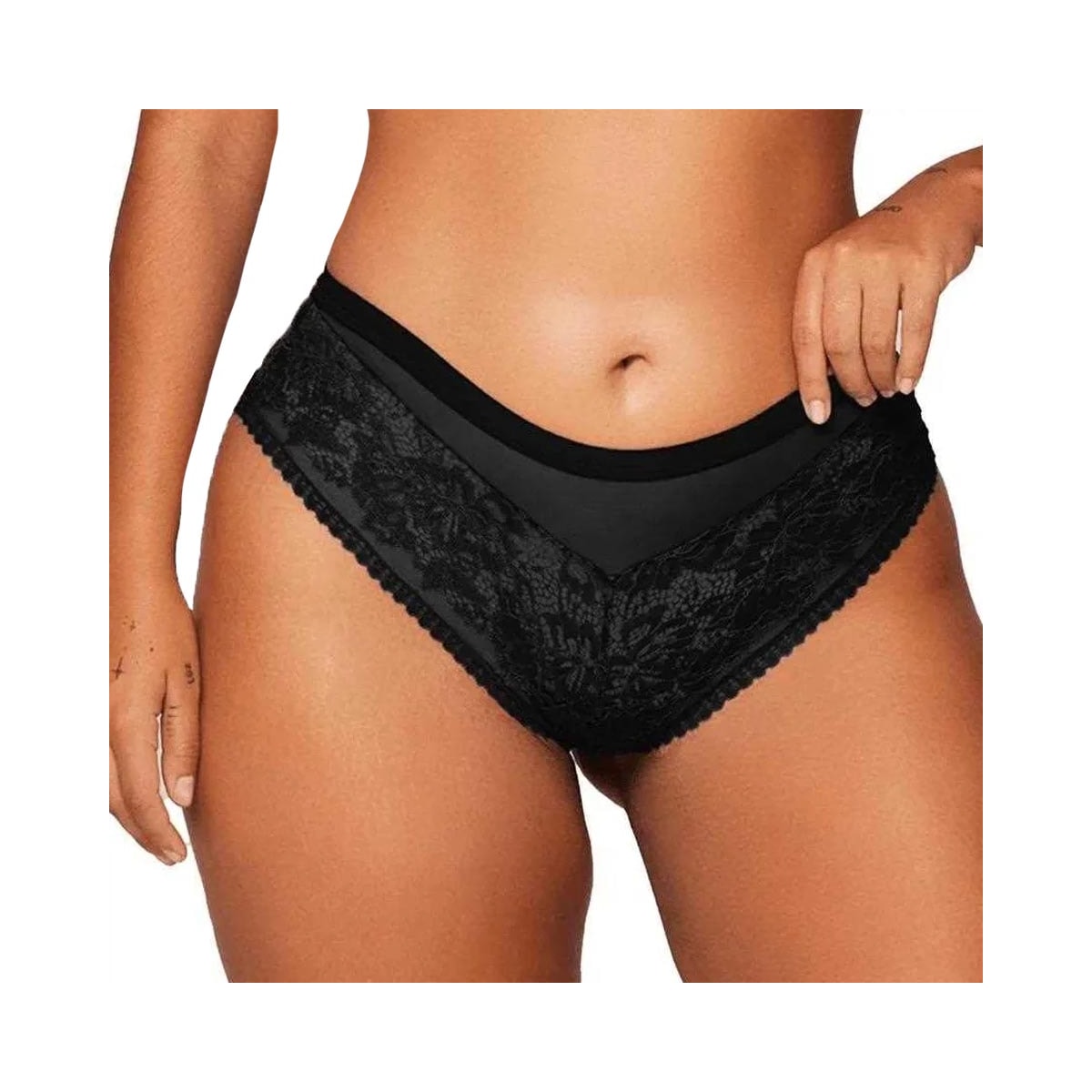 Calcinha Liebe Em Renda Com Tule 701135 Preto Calcinha Liebe Em Renda Com Tule 701135 Preto