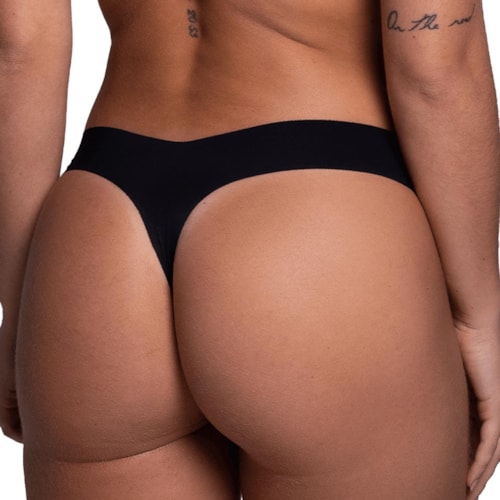 Detalhe - Calcinha Liebe Fio Dental Corte Eletronico 301701 Preto